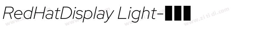 RedHatDisplay Light字体转换